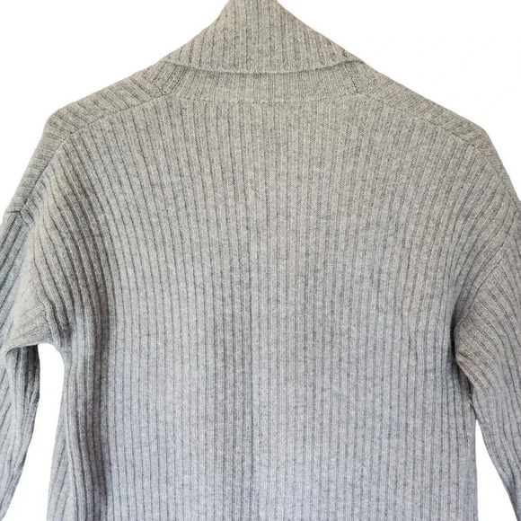 Halogen 100% Cashmere Cardigan Sweater Gray Open Front Rib-Knit Size XS - Picture 12 of 12